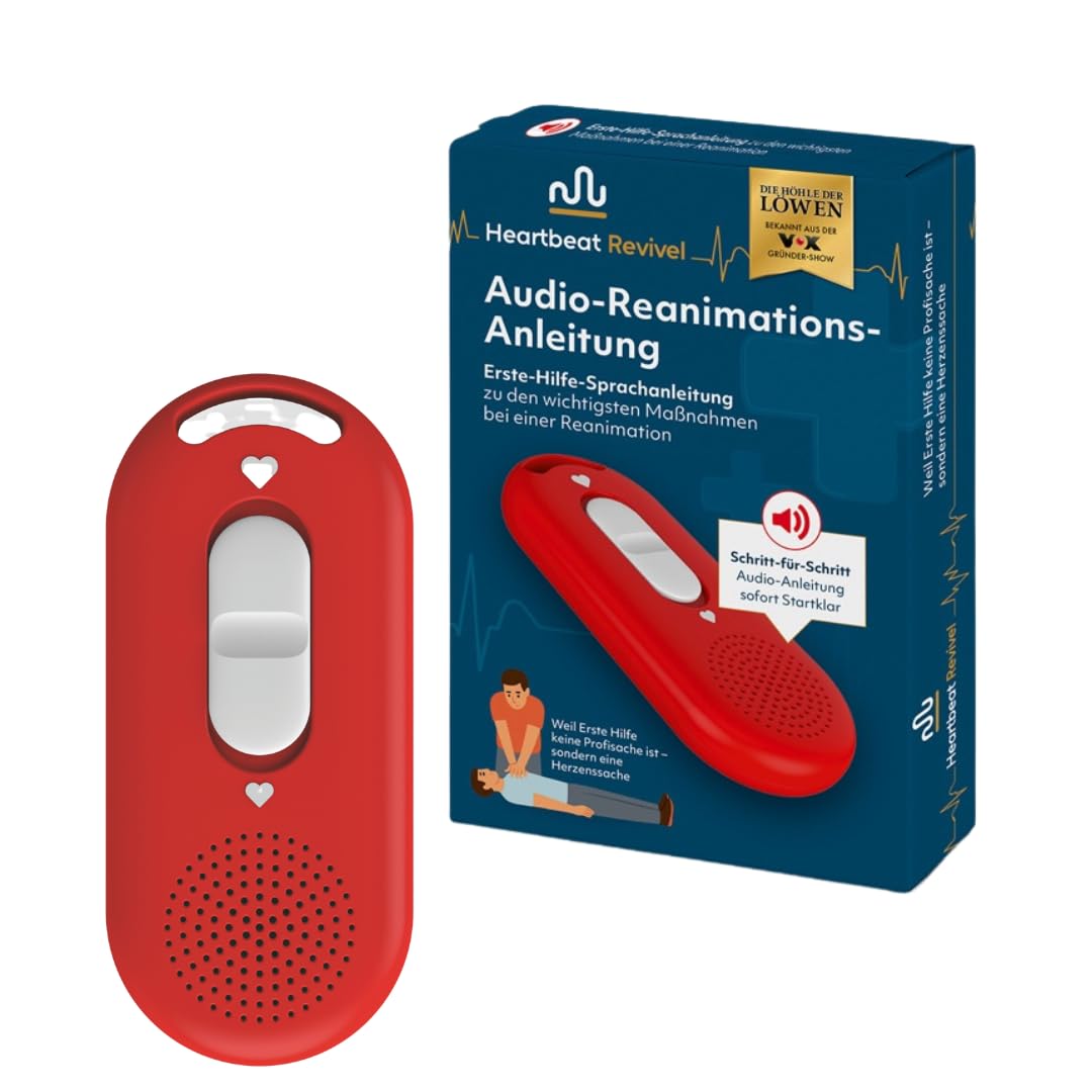 Heartbeat Revivel Audio-Reanimations-Anleitung | Klare Schritt-für-Schritt Sprachanweisungen im Notfall, sofort startklar | Ohne App, ohne Handy, ohne Internet