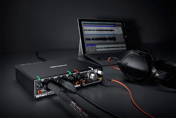 Roland 2-In 4-Out USB Audio Interface Bundle with Instrument Cable