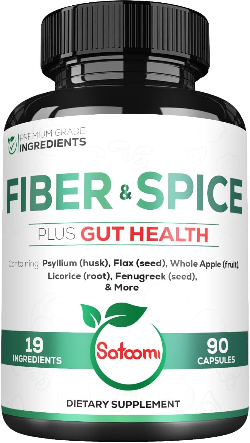 19in1 Fiber and Spice Supplement 33750 mg 90 Capsules
