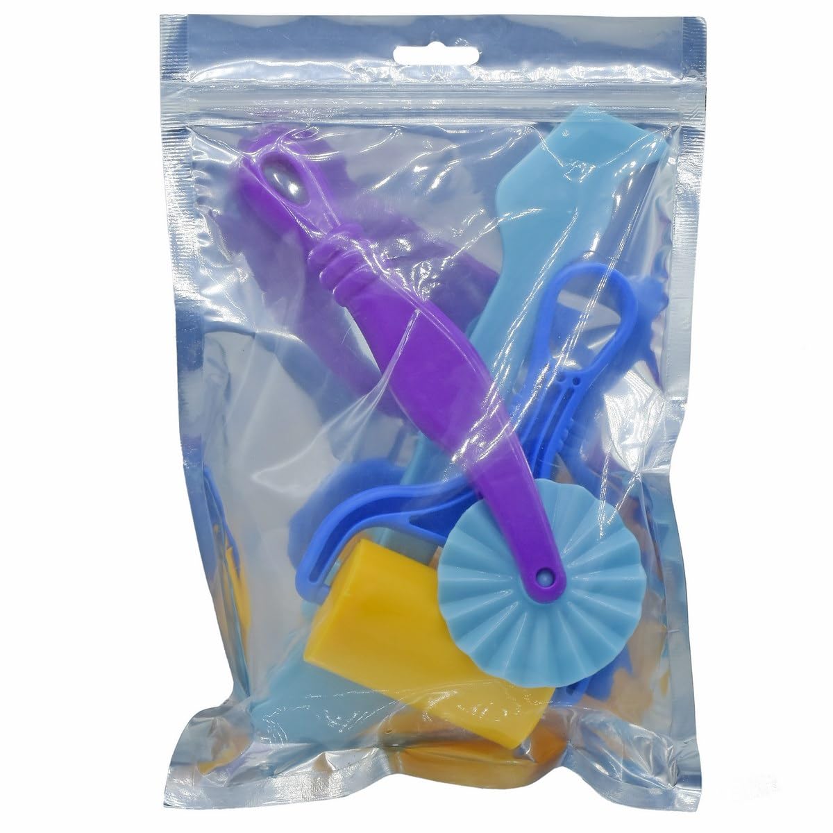 Aadya Crafts Clay Modelling Tools Set, Plastic, Non-Toxic, for Kids, 3 Pcs, Roller, Cutter and Scraper, CN-009 2