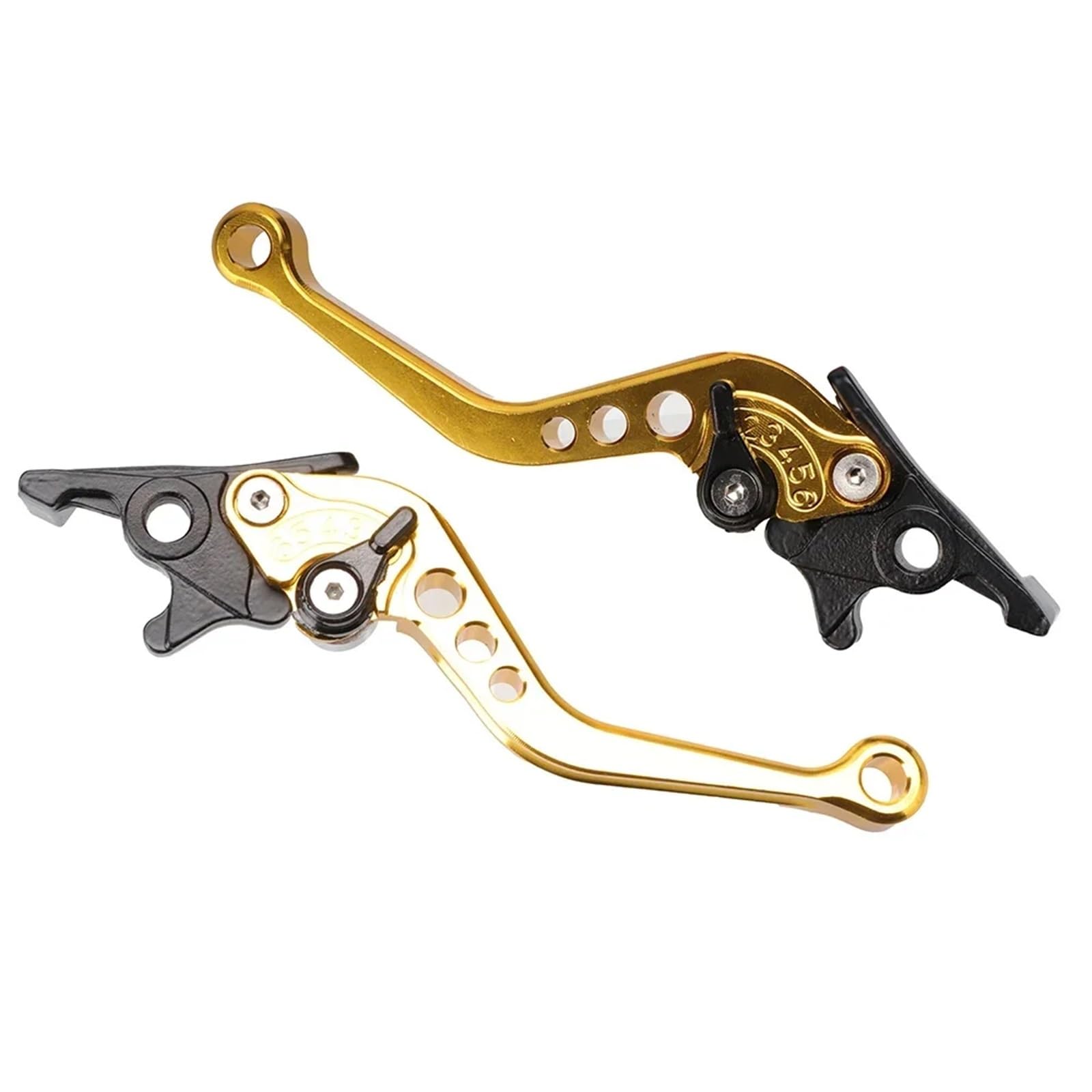 Gjihkwgz Yellow Motorcycle Brake Clutch Lever 1 Pair Universal Motorcycle Clutch Brake Handle Lever Aluminum Alloy Scooter Modification Double Disc Brake Clutch Brake Lever(Yellow)