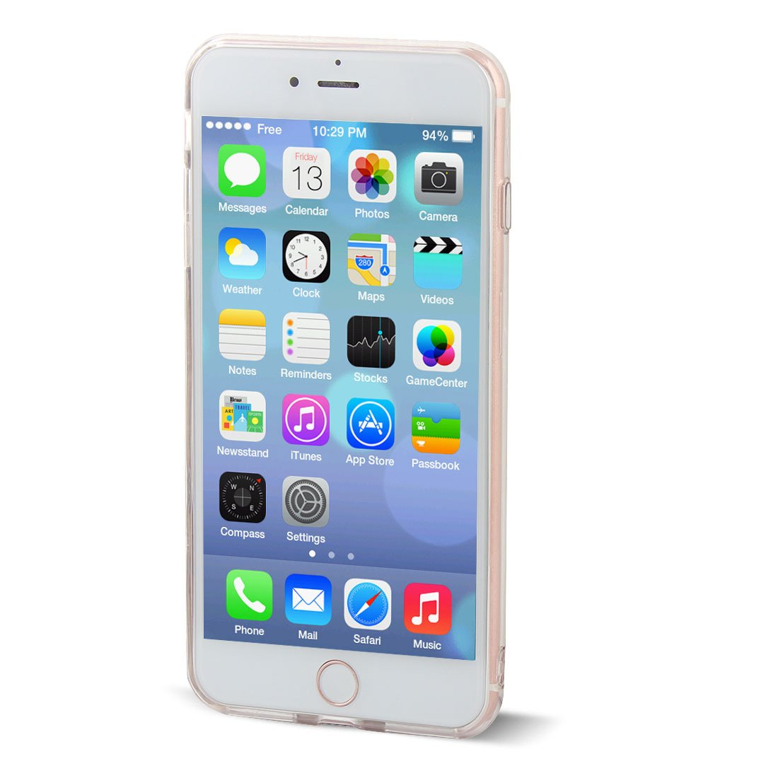 Ruilogod Plastic Mobile Phone Scratch-resistant Protector Case Outer Shell Gold Tone for 5.5 Inch 7 Plus