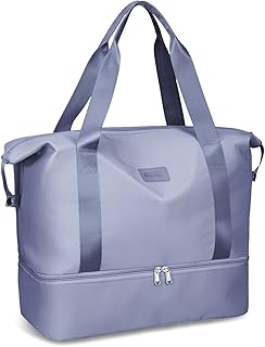 Welltop Borsone da Viaggio Grande, 36L Borsone Palestra donna weekend, borsa mare, borsa sportiva donna, borsa mare, Separato a secco e umido borsa da palestra con custodia per scarpe