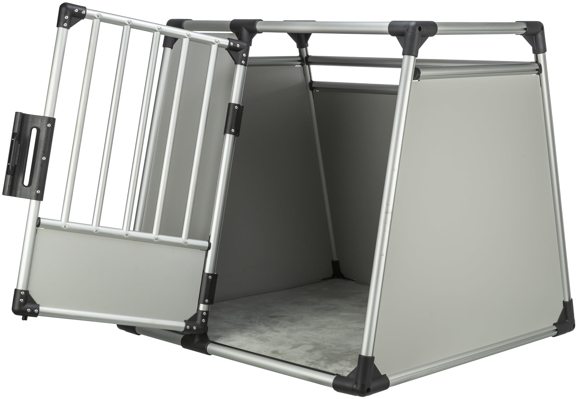 Cage De Transport Aluminium Pour Chat/Chien - Très Stable Et Légère - Pour Voiture (55x62x78 Cm)
