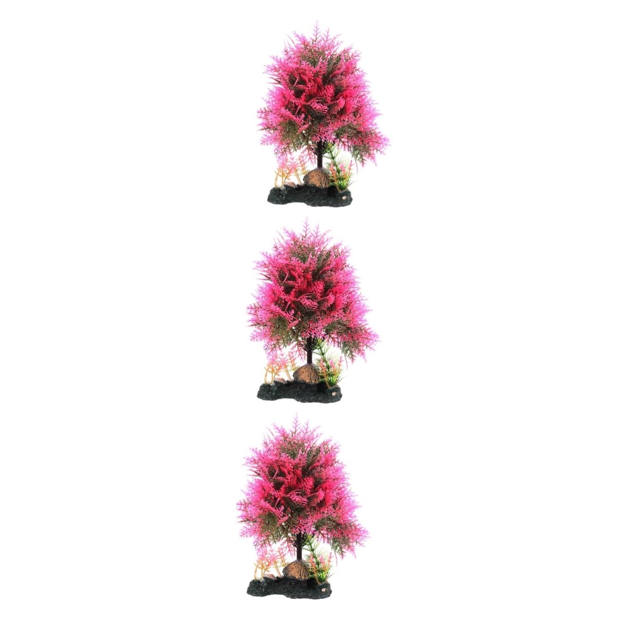 FRCOLOR 3 Pièces Ornements D'aménagement Paysager D'aquarium Accessoires D'aquarium Modèle De Plante Aquatique Arbre Aquatique Aquarium Plantes Aquatiques Plastique Gazon Artificiel