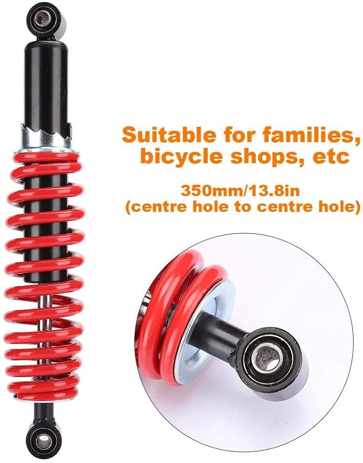 Aramox Shock Suspension, 350mm/13.8in Rear Shock Absorber Universal Fit forDune Quad Dirt Bike ATV