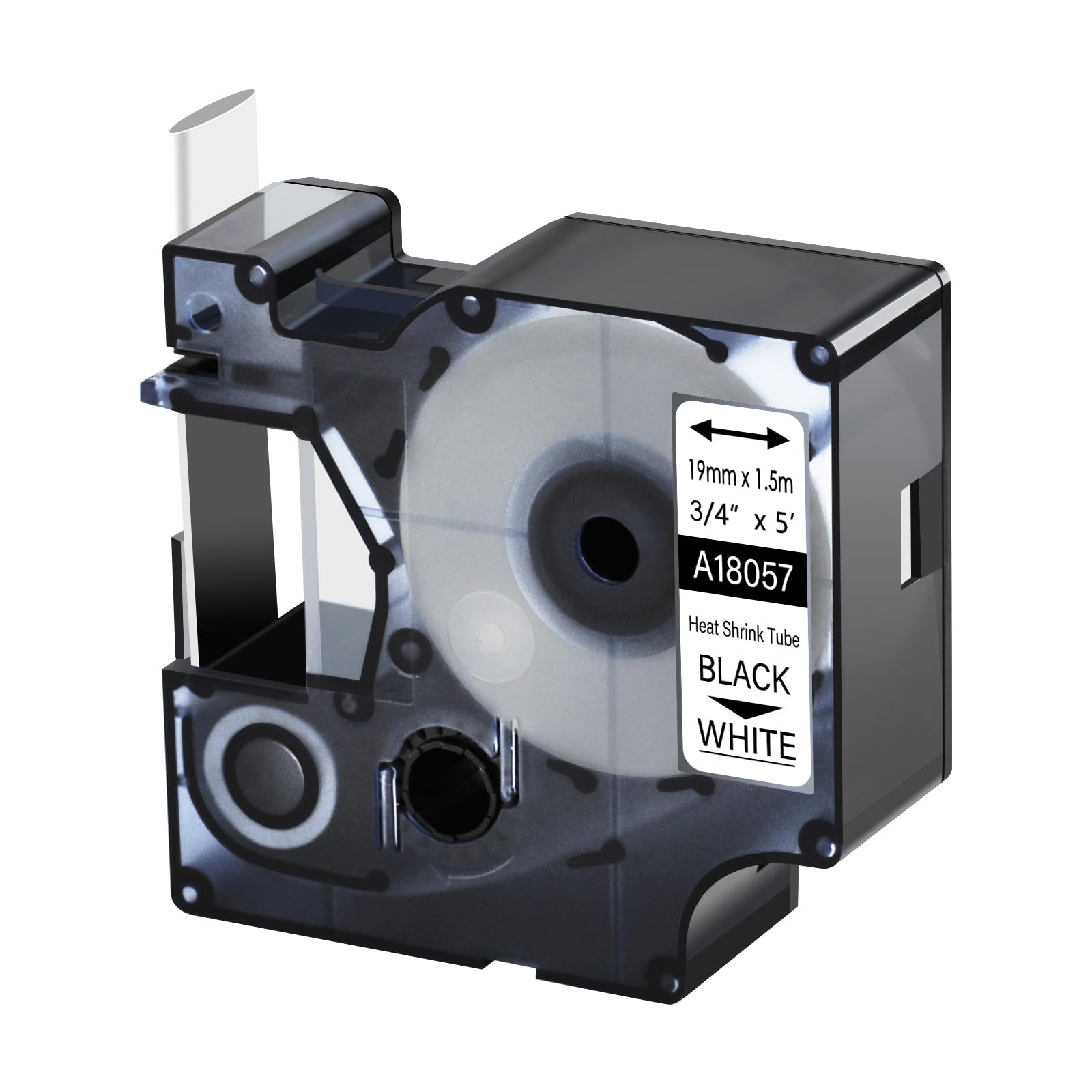 Paquete 100 Repuesto para 18057 Negro sobre Blanco 6mm compatible Dymo