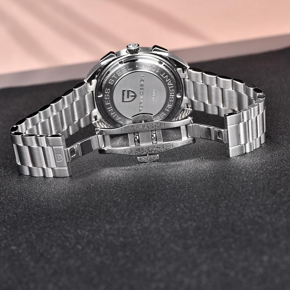 Pagani Design AR Saphir Quarz Chronograph Vintage Zifferblatt Uhr Leder Herrenuhren Neue Schildkröte zurück Chronograph 1782 Herren Quarzuhr VK63 Uhrwerk