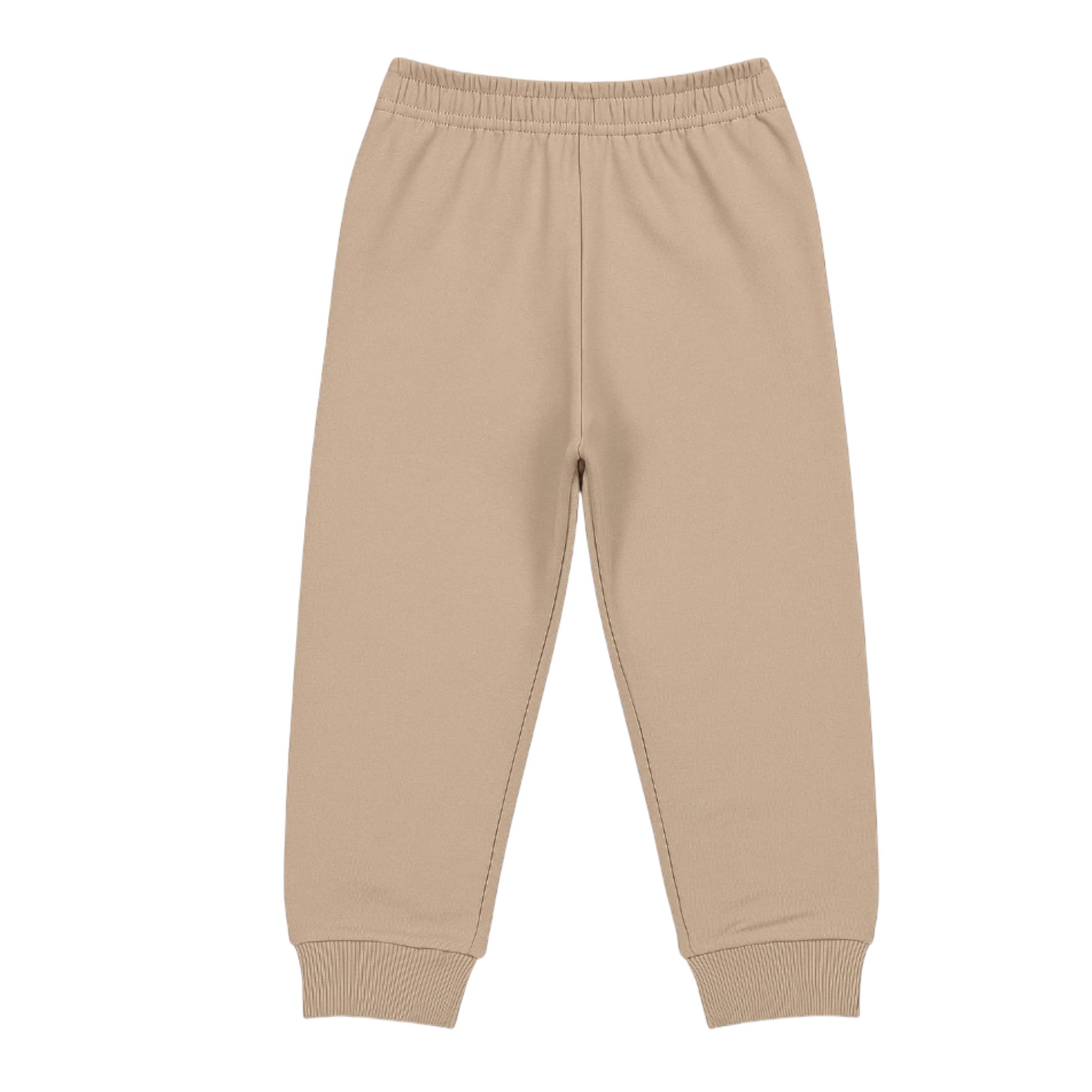 HuggleBug Premium Cotton Terry Joggers for Kids | Pack of 2 Soft Breathable Sweatpants | Boys & Girls Trackpants with Ribbed Cuffs & Stretch Waistband 1