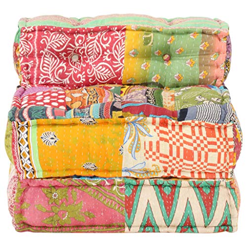vidaXL Pouf Modular Sitzpouf Sitzpuff Sitzhocker Bodenkissen Sitzkissen Ottomane Hocker Chaiselongue Patchwork Sitzmöbel… – Bild 3