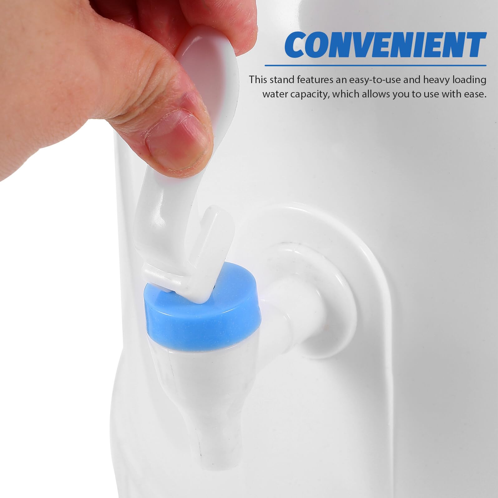 Soporte para Jarra de Agua Blanco de Plástico, Dispensador de Agua de Mostrador Instalación Conveniente y Estructura Resistente para Uso Doméstico Oficina