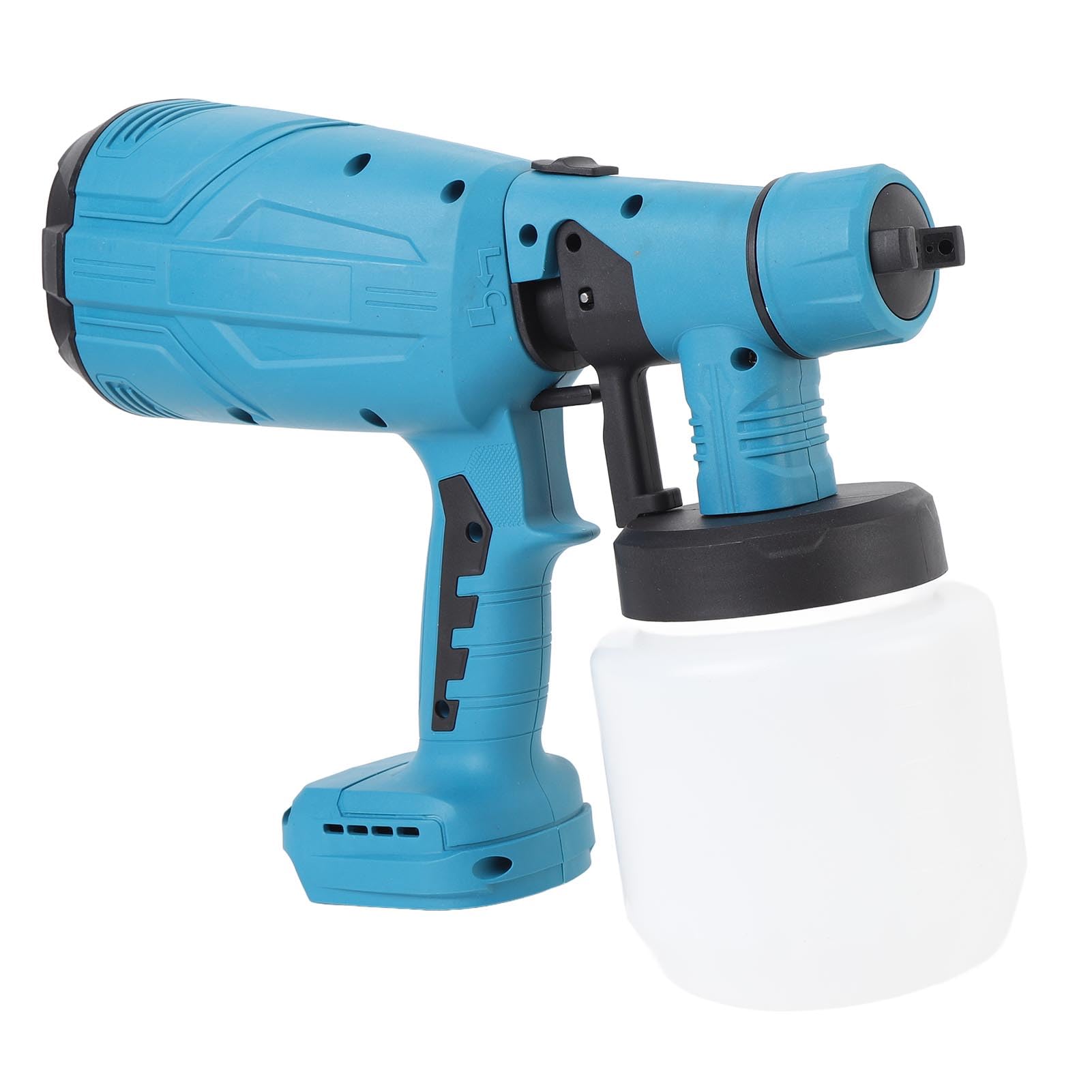 Topiky Bezprzewodowy Pistolet do Malowania Natryskowego 200 W, Zasilany Akumulatorowo, Elektryczny Pistolet do Malowania z Pojemnikiem 800 Ml, 4 Dysze, 3 Wzory Natryskiwania Ogrodzenia Meblowego,