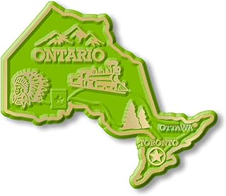 Ontario Province Magnet by Classic Magnets, 3D Rubber Vintage-Style Collectible Souvenirs and Gifts Made in The USA