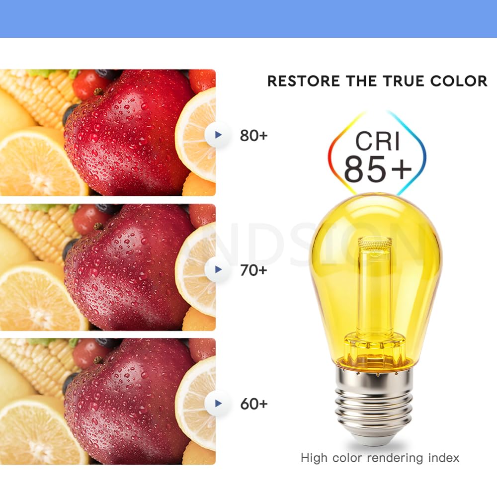 Ruiandsion Surtido de colores E27 G45, 220 V, 12 unidades, 4 colores