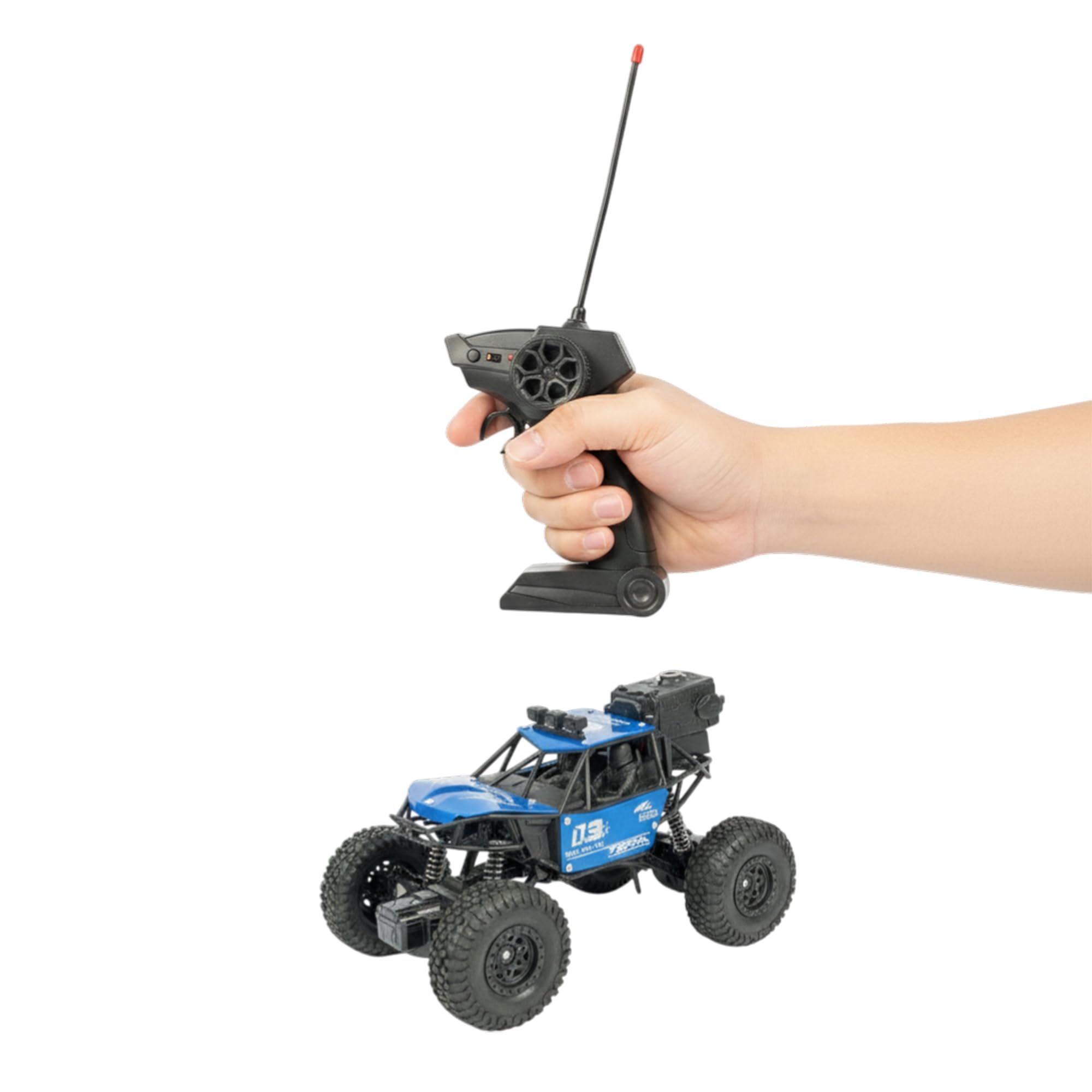 Remote Control Car Toy RC 4x4 Offroad Monster Truck, Blue-image-45
