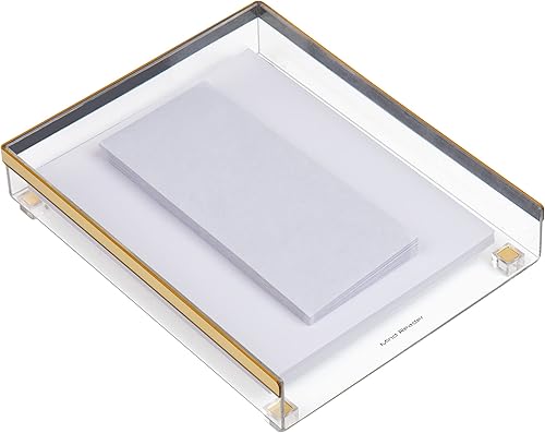 Miniatura 5 de Mind Reader Cosmopolitan Collection bandeja de papel oficina dorado