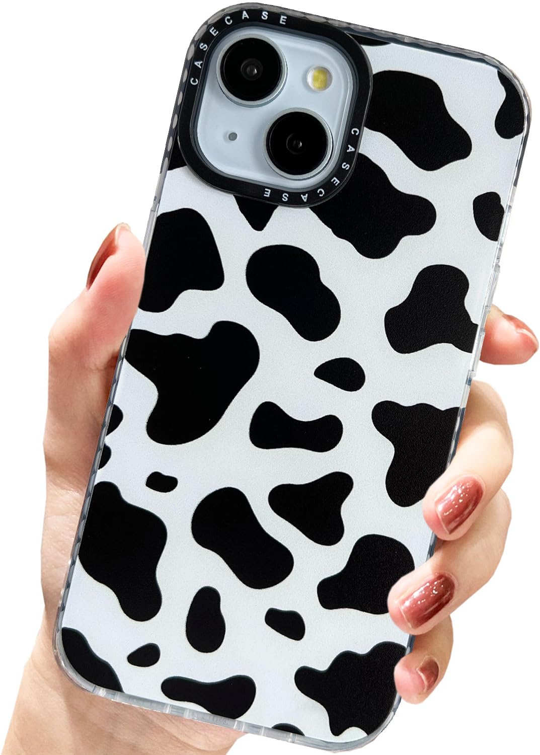 AMART for iPhone 15 Plus Case Cute,Clear with Cow Print Animal Pattern Design Soft Silicone Women Girls Boy Men Cool Shockproof Protective Phone Cover for iPhone 15 Plus(6.7inch) ONLY