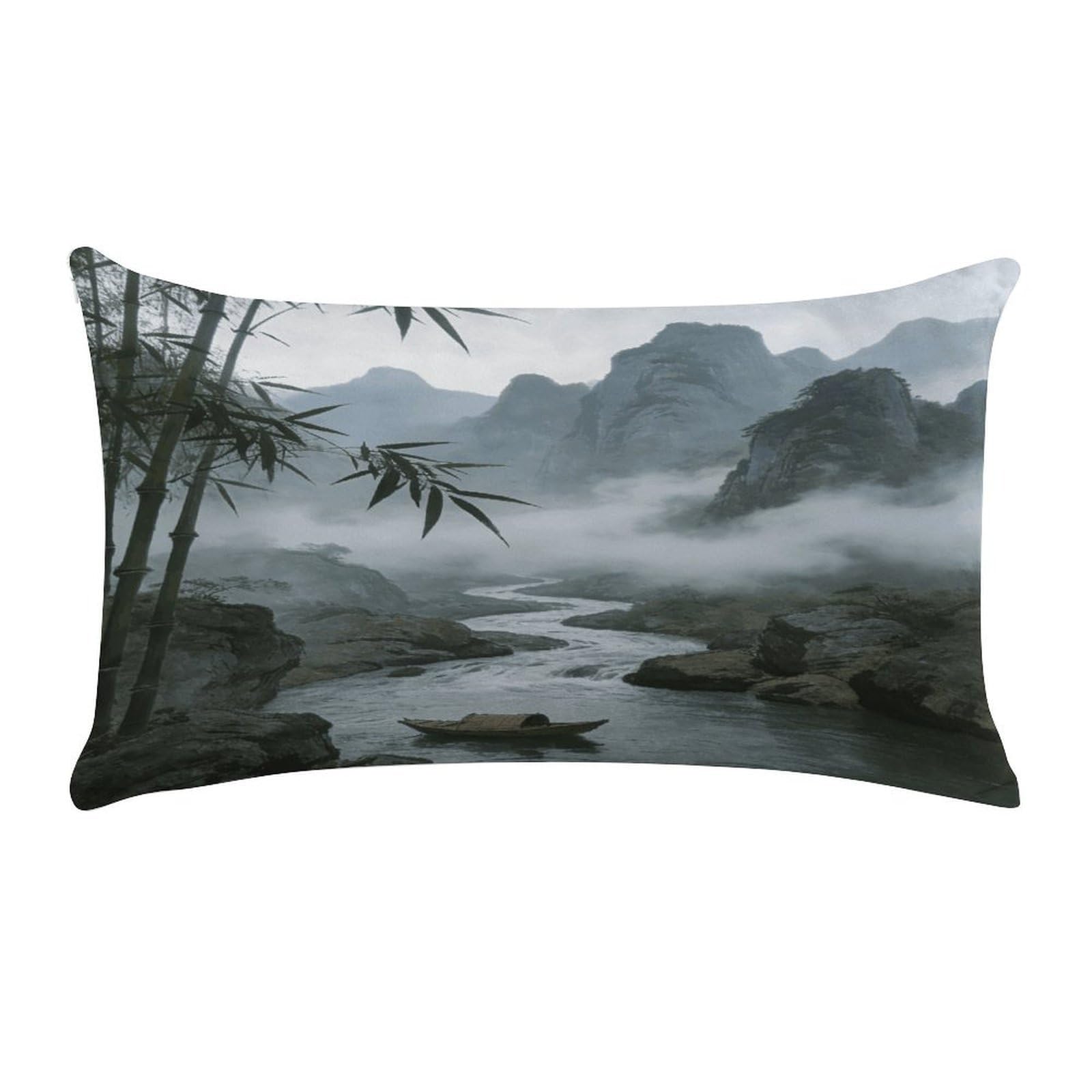 Fodpand Style Rainy And Misty Return Of The Boat Pillow Cases Set Of 1 Extra Soft Pillow Protectors With Hidden Zipper Perfect For Hotels, Guest Rooms,Bedroom 12X20 Inches Pillows Not Included