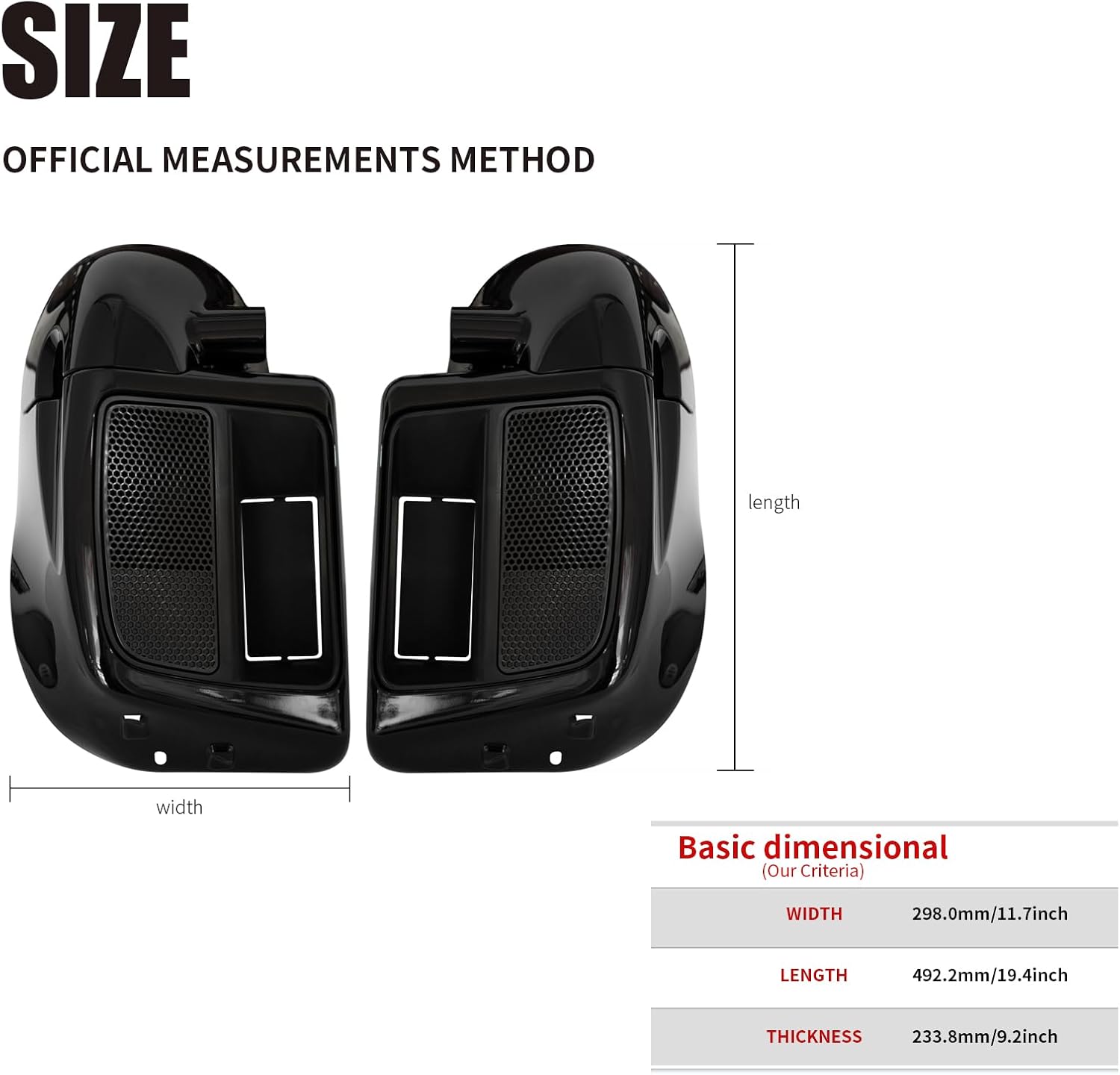 Keybear Lower Fairing Replace for Harley Road Glide 2006-2024 with Speaker Pods Lower Vent Fairing for Road King 2007-2022 Motorcycle for Harley Davidson Accessories Sport/Street/Cvo Vivid