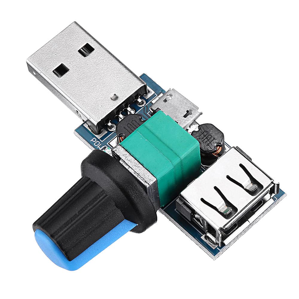 DollaTek 3Pcs USB Fan Speed Controller Module Reducing Noise Multi-stall Adjustment Governor DC 4-12V, White - Image 3