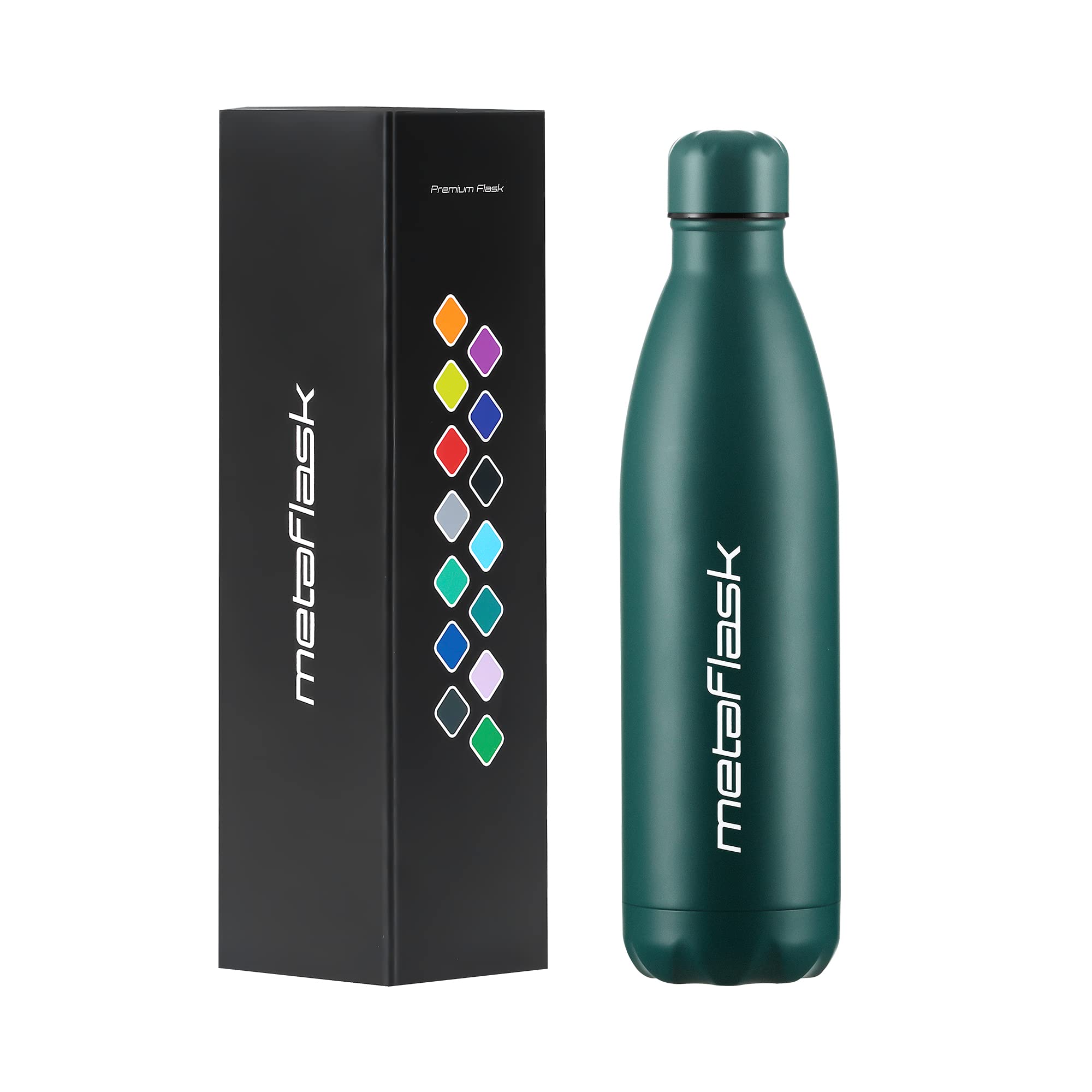 MetaFlask Water Bottle, Insulated Stainless Steel Water Bottle, Jade, 500 ml