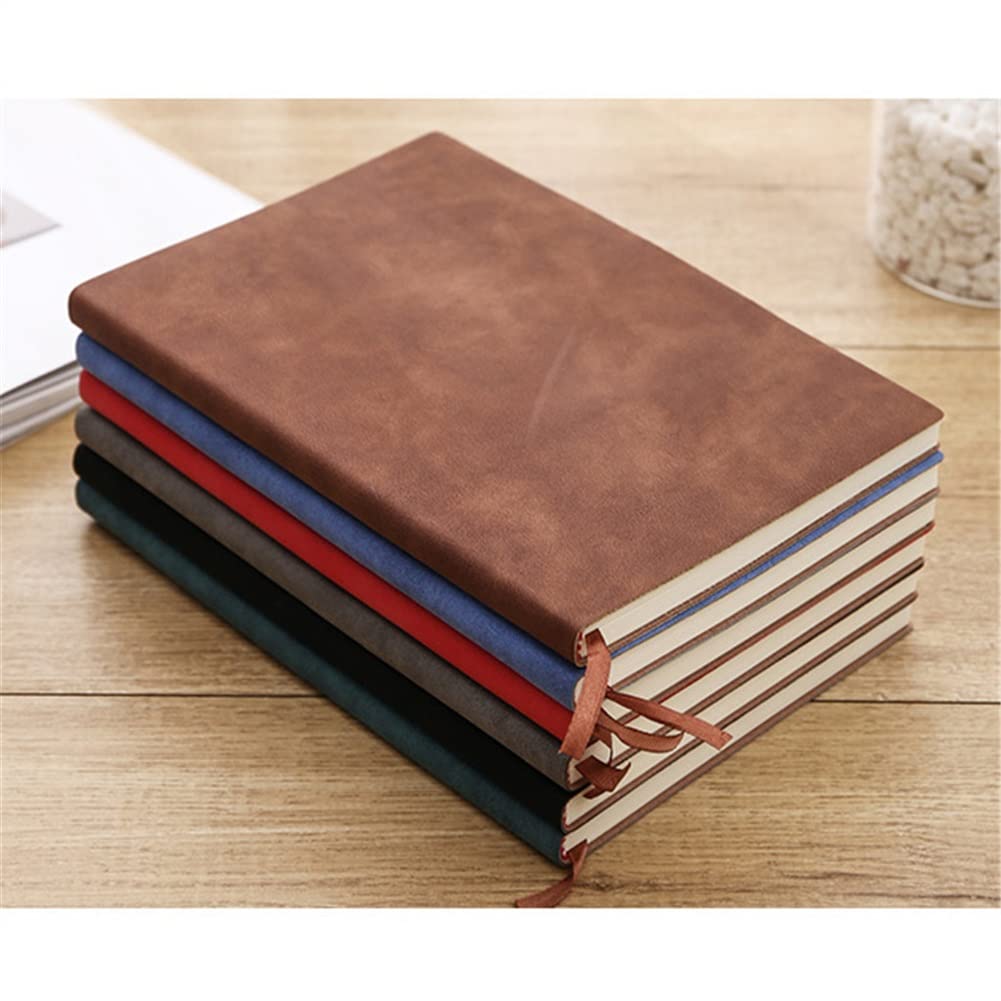 Cuadernos Vintage de Pu con hebilla, papelería, reuniones de negocios, trabajo, suave, grueso, sencillo, diario para adolescentes (estilo a)
