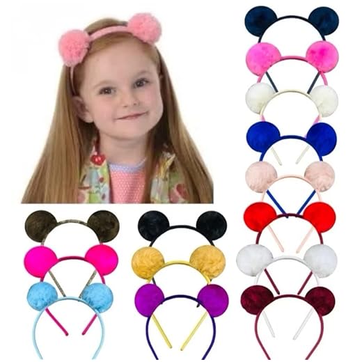 Tiara Infantil Pompom Pelúcia Maria Clara e JP Carinha de Anjo Poliana Forrada Diversas Cores