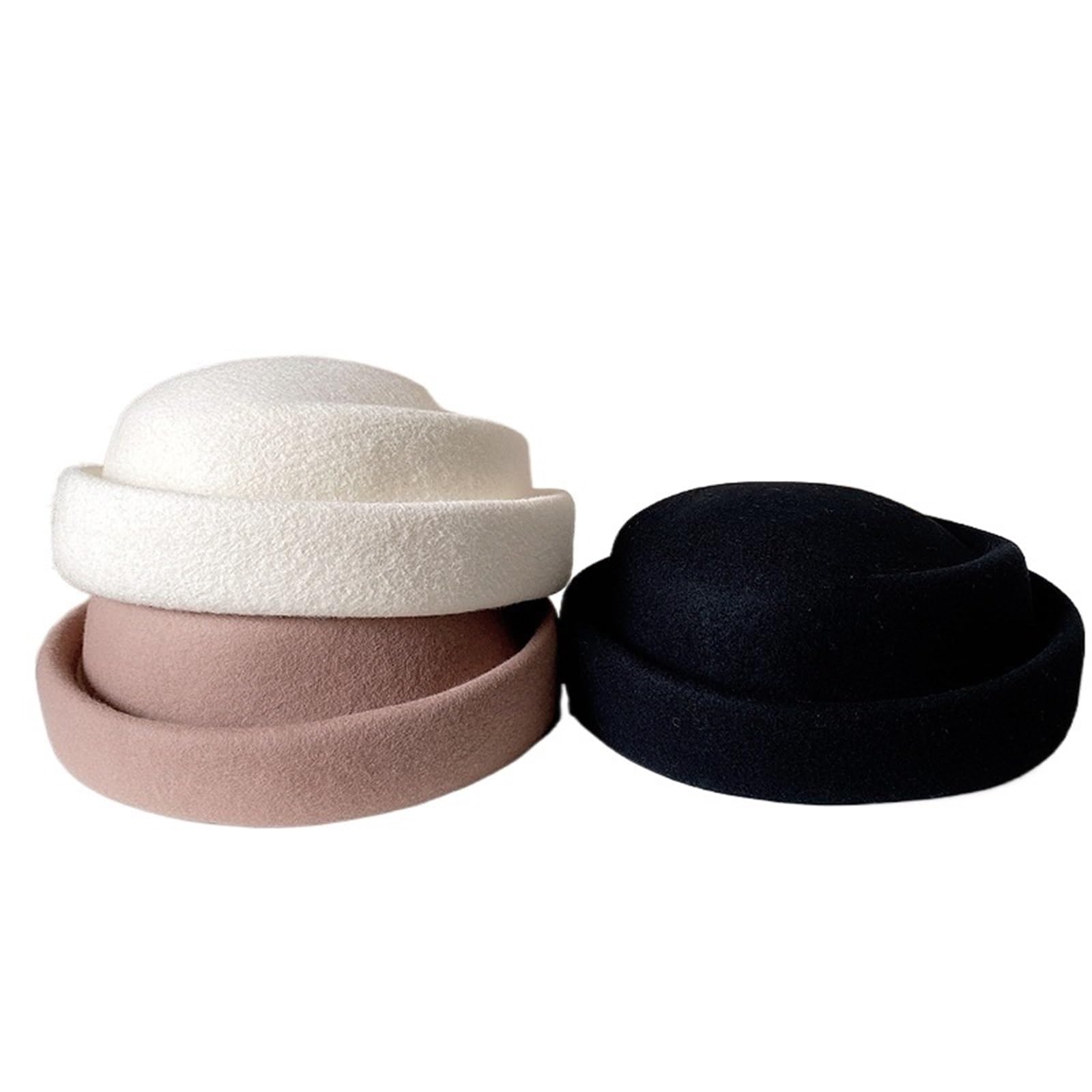 Cappello Invernale da Donna Cappello Berretto Elegante Vintage da Donna Tinta Unita Berer Morbido Caldo Esterno