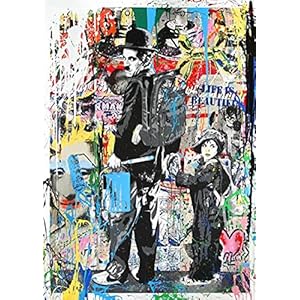 DRNAIETY Moderne graffiti kunst olieverfschilderij poster en printmaking street art abstracte olieverf muur schilderij…