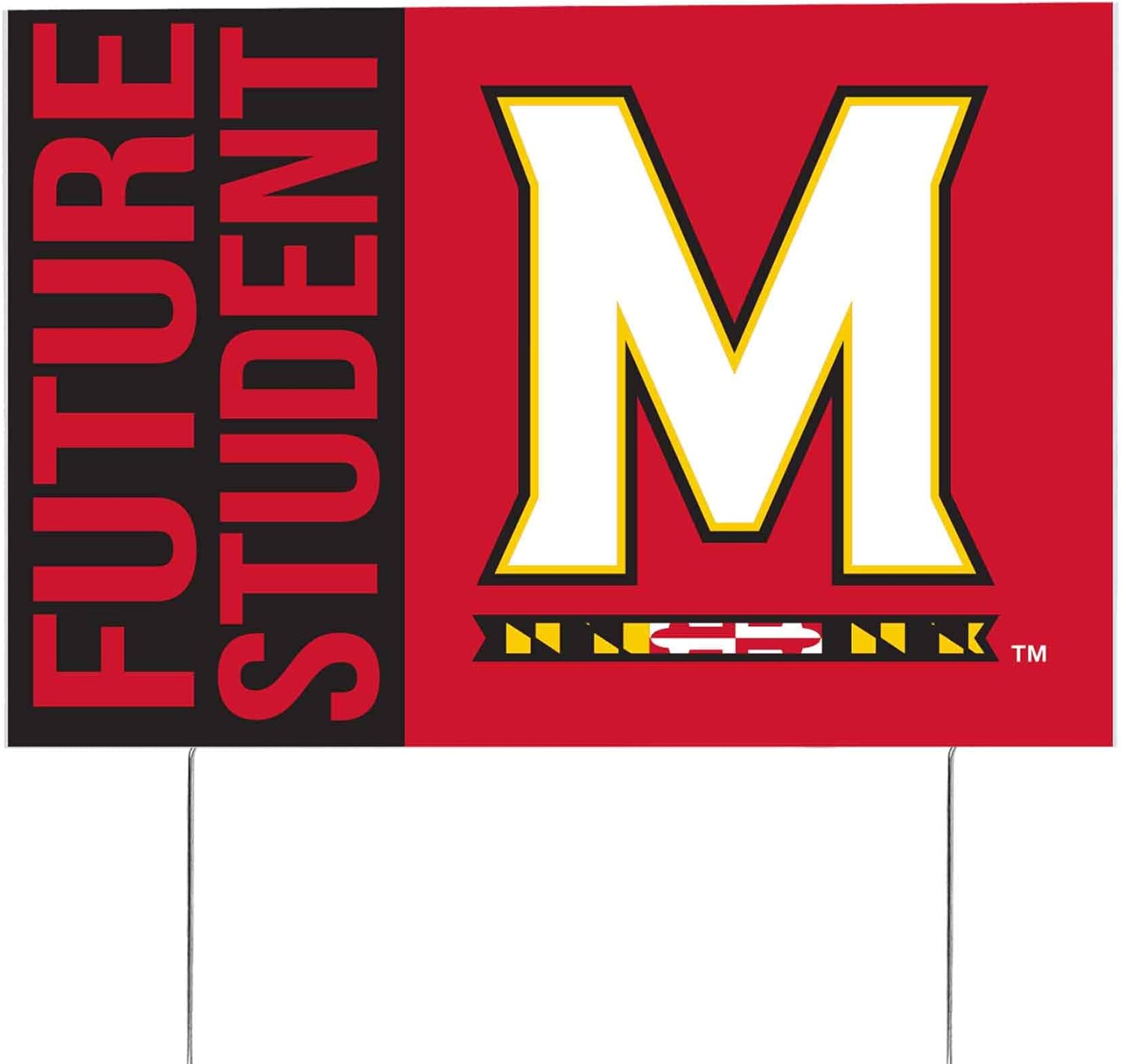 Desert Cactus University of Maryland Terrapins 12x18" New Student Celebration Yard Sign Outdoor Lawn Display with Stakes (Grad Sign 4)