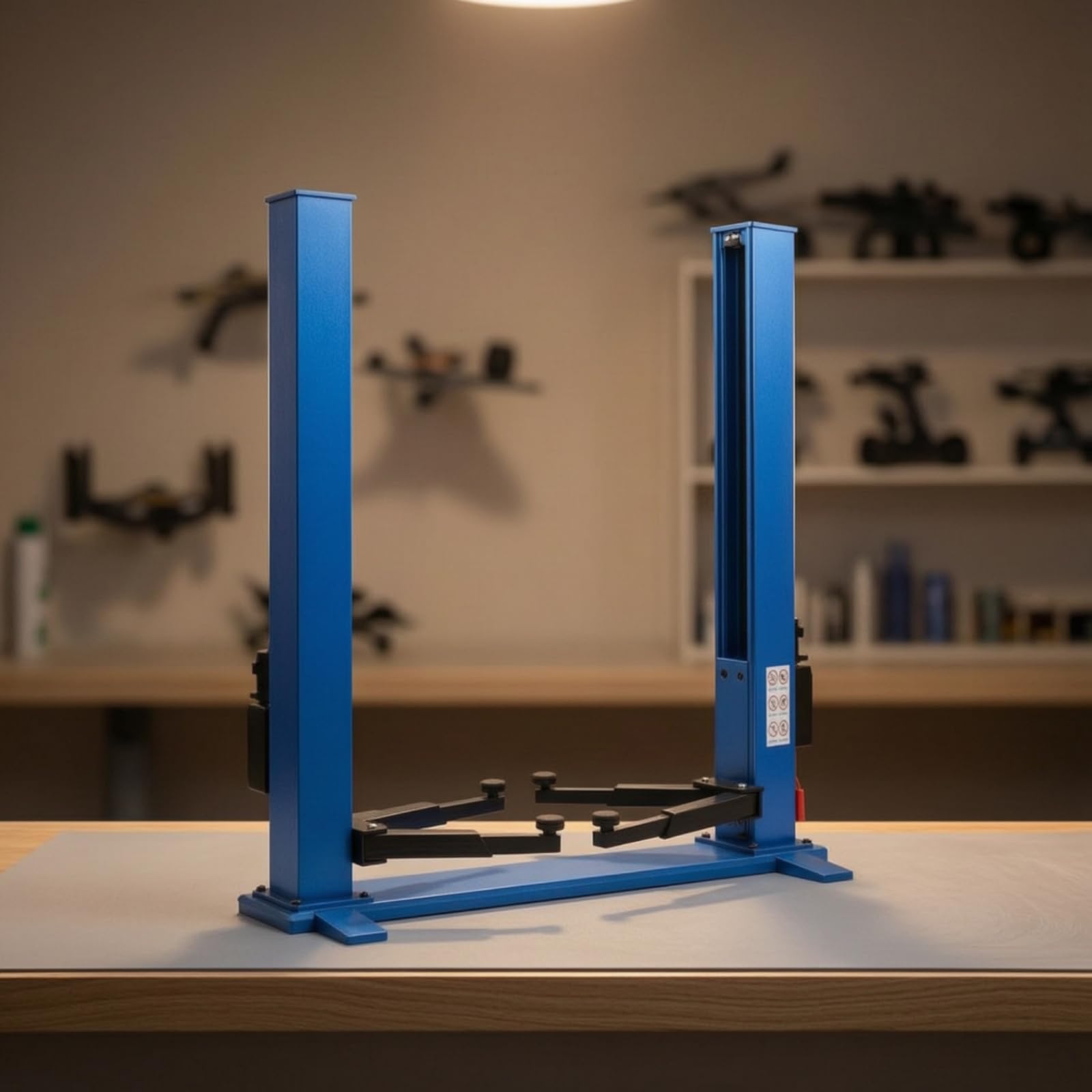 Ponte Sollevatore RC Elettrico Cavalletto Professionale Supporto per Modellisti, Blu
