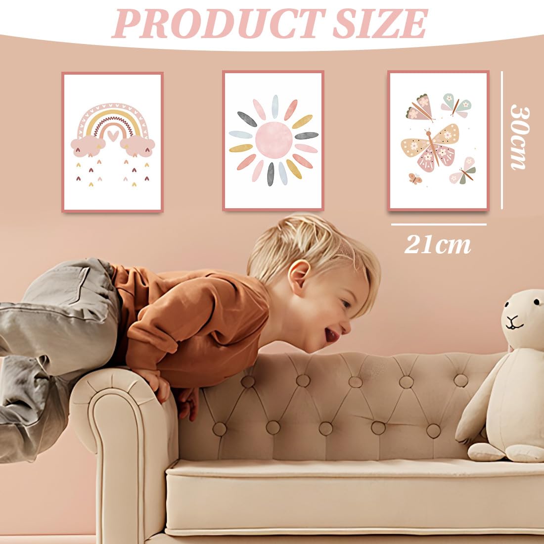 Set di 3 poster arcobaleno,Quadri Cameretta Bambino Poster Cameretta,decorazione per la cameretta dei bambini,formato A4