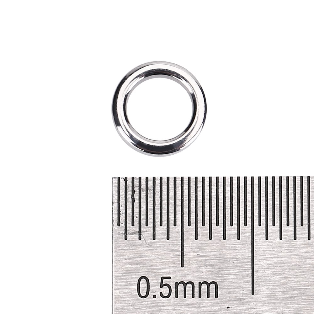 Anelli Split da Pesca Anelli in Acciaio Inox Heavy Duty Esche da Pesca Anello Catena Connettore per Pesca All'Aperto - 50 Pezzi