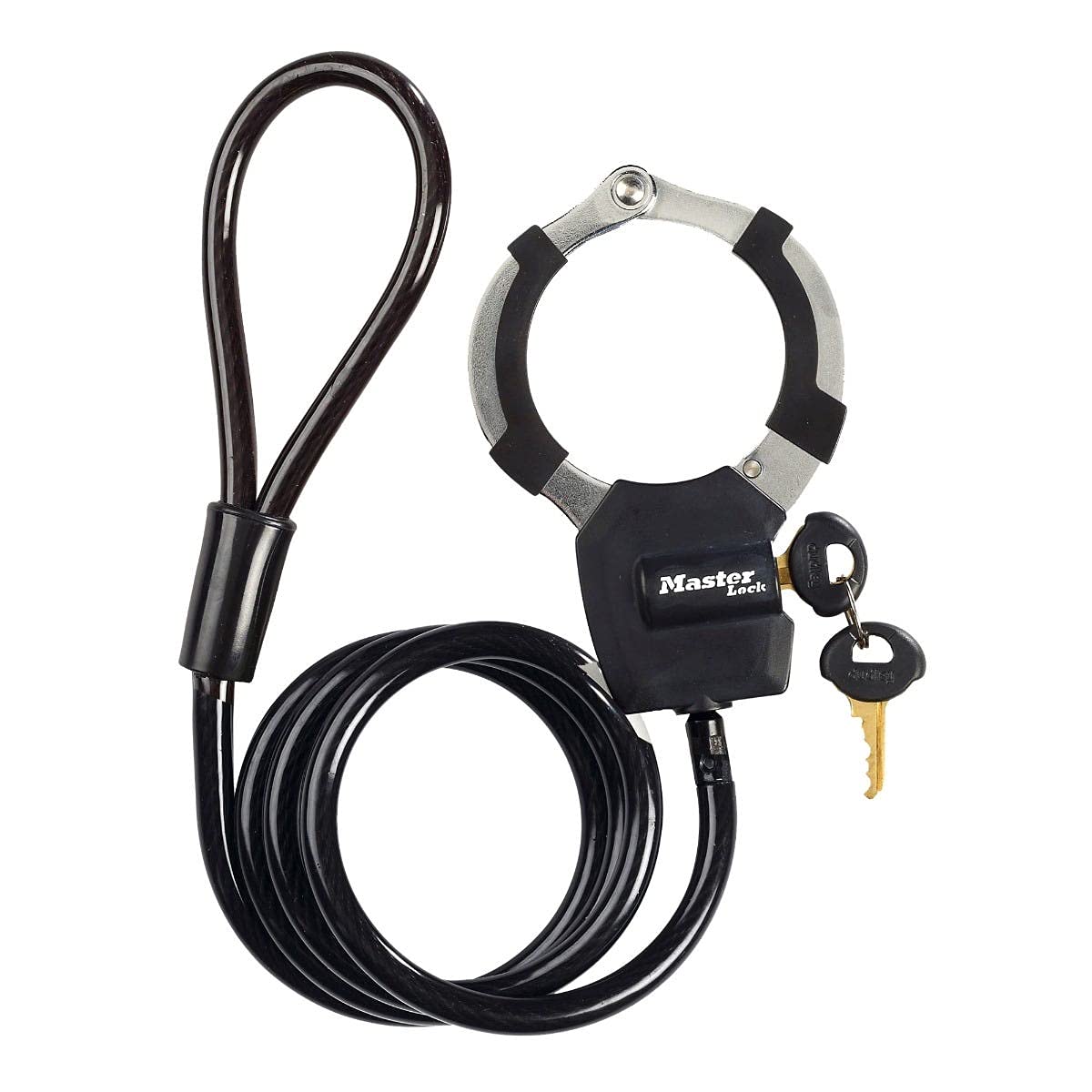 MicroScooters | Cuff & Cable Lock | Bike Scooter Bicycle | Anti Theft Outdoor Padlock | Waterproof | Black