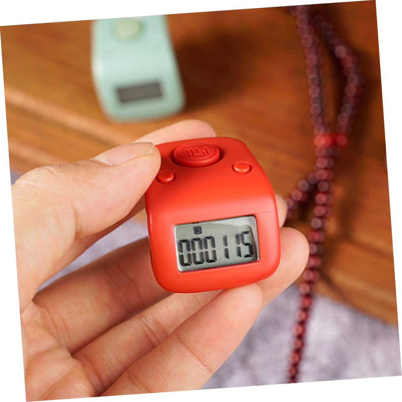 Abaodam Rechargeable Silent Finger Counter with Ring Handheld Digital Tally Clicker for Prayer Teaching and Data Statistics Durable Easy to Use