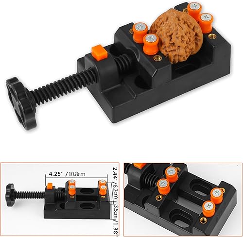 Miniatura 6 de Hakkin Kit de 32 taladros manuales para fabricación de joyas, taladro HSS de 0.031-0.118 in, abrazadera de tallado y taladros de PCB, prensa manual