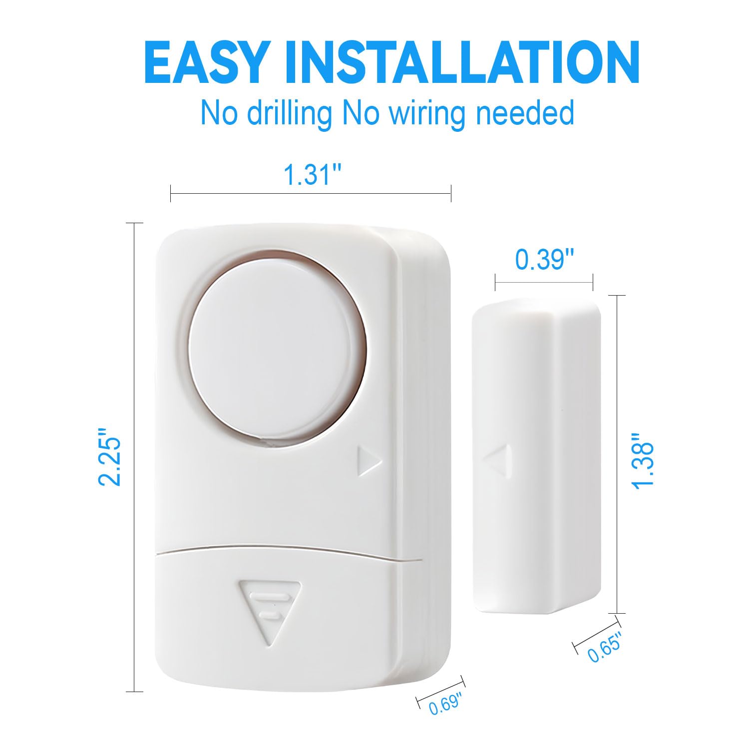 Sensor de alarma de puerta, sensor de ventana, alarmas para seguridad en el hogar, sistema inalámbrico de seguridad antirrobo, kit de bricolaje, 10 unidades/piezas