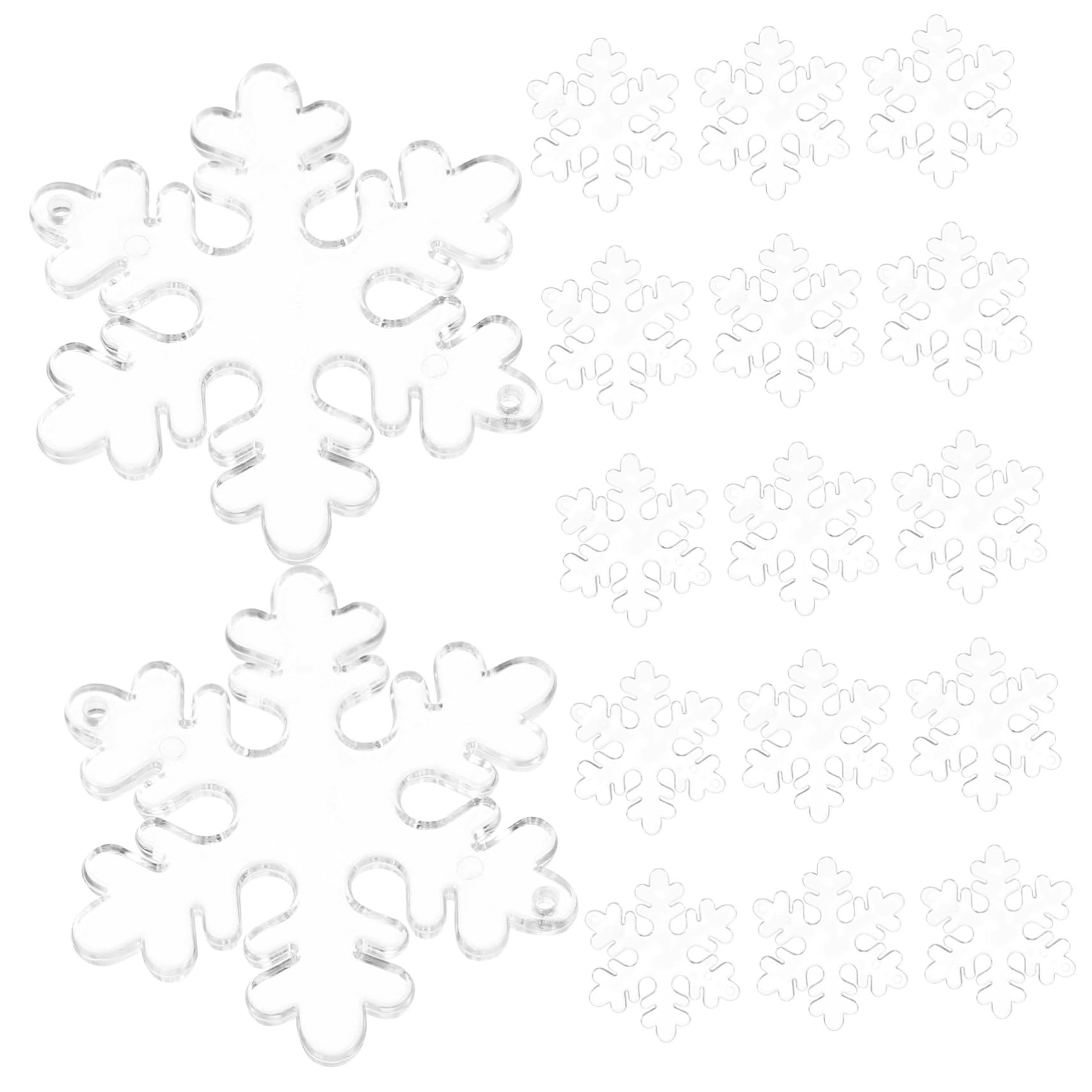 Cabilock Lot De 2 Décorations De Noël Élégantes À Suspendre Flocons De Neige Pendentifs pour Sapin De Noël pour La Décoration Intérieure 100 Pièces X 2