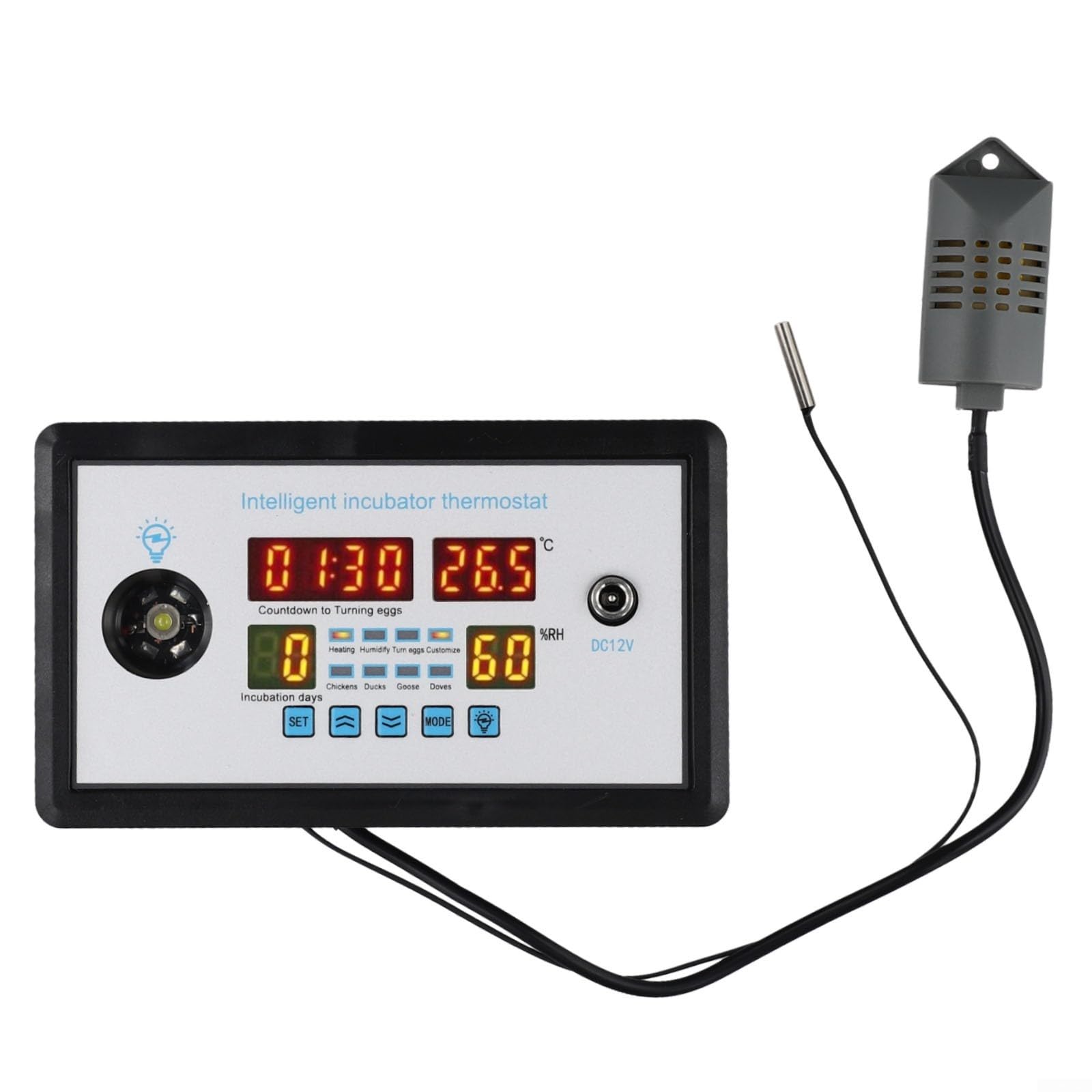 Inkubator-Thermostat, 12 V, intelligent, 110 ℃ ZFX-W9002, Huhn, Ente, Gänseeier, automatisches Drehen, Heimwasserbett-Temperaturregler