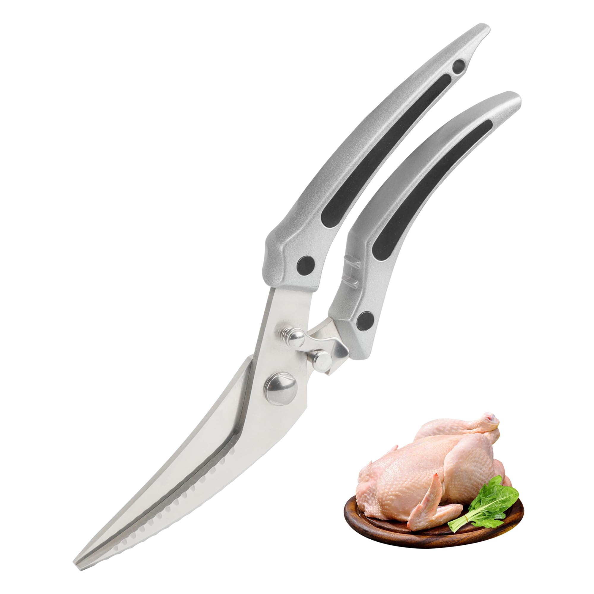 Tijeras para alas Tijeras de acero inoxidable Tijeras para aves Tijeras de jardin Tijeras para carne Para pollo Pavo Pato Ganso Cangrejo Langosta