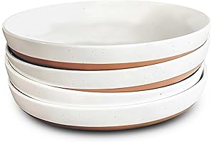 Mora Ceramic Flat Pasta Bowls