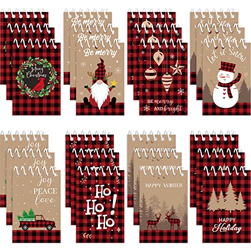 Mini blocs-notes à spirales de Noël Funrous : petits carnets de notes et dessin pour enfants