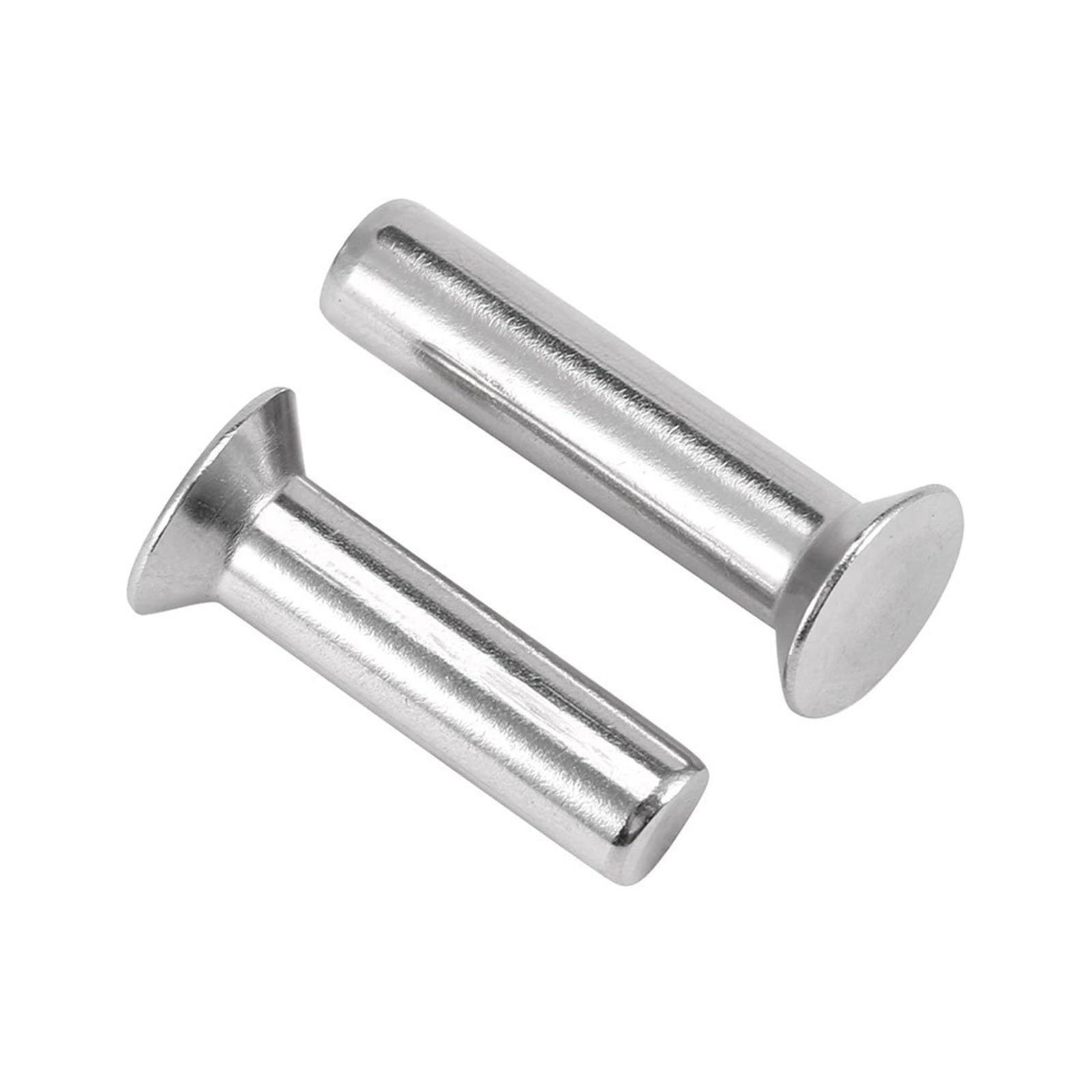 20 Pezzi Rivetti Solidi a Testa Piatta M8, Rivetti Svasati in Acciaio Inossidabile per Meccanica, Riparazione Auto, Progetti Fai da Te(M8X60mm)