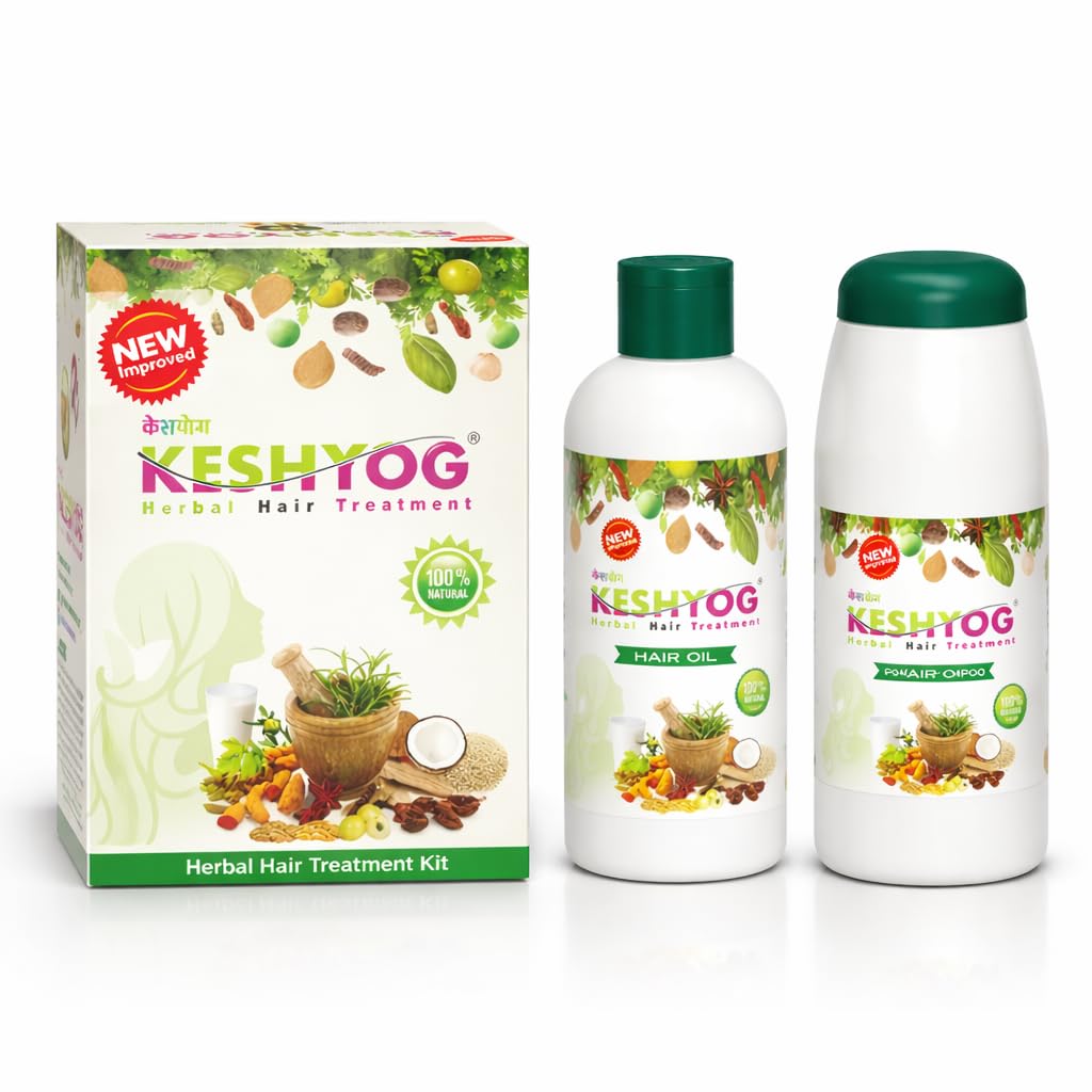 Keshyog Herbal Hair Care Kit | Powder Shampoo & Hair Oil Combo | Natural Herbal Hair Care Set for Men & Women | Traditional Herbal Ingredients | Hair Care Routine Pack-image-44