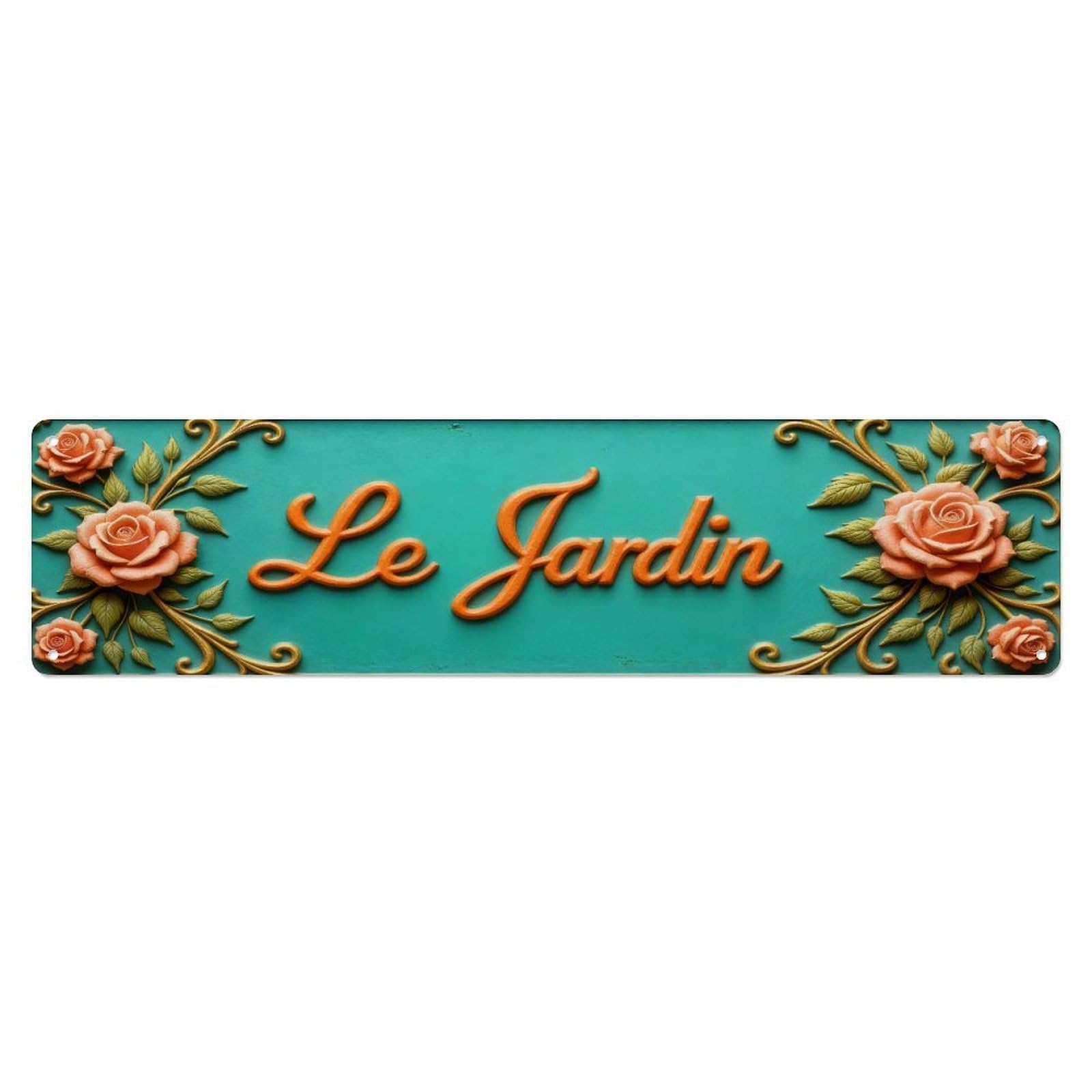 Floral Rose Vine Pattern Sign Metal Tin Sign Plaque