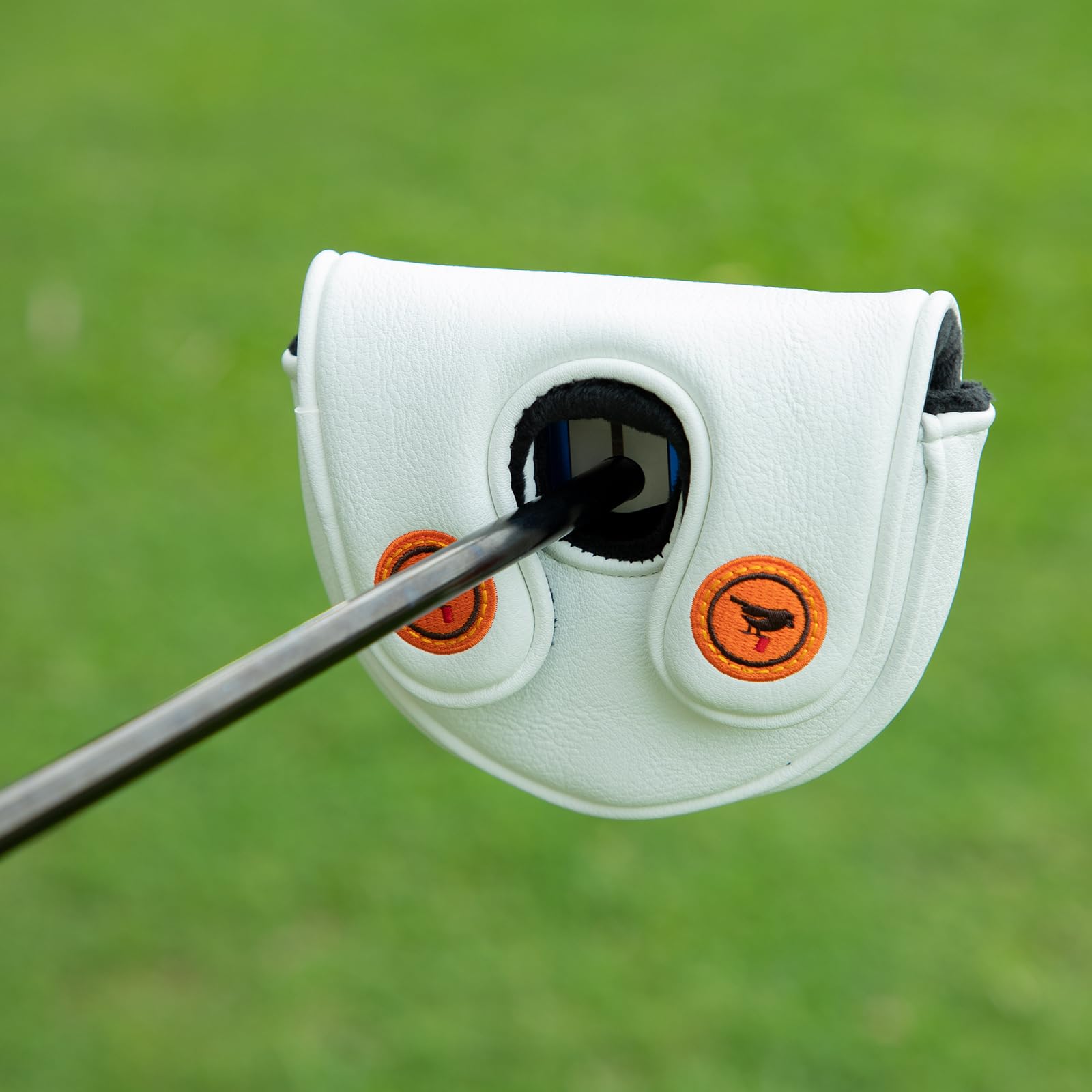 Golf Headcovers Golf Driver Fairway Hybrid Head Cover Golf Blade Mallet Putter Cover Birdie Design Premium Leather Waterproof Driver Fairway(FW) Wood Hybrid(UT) with Number Tags