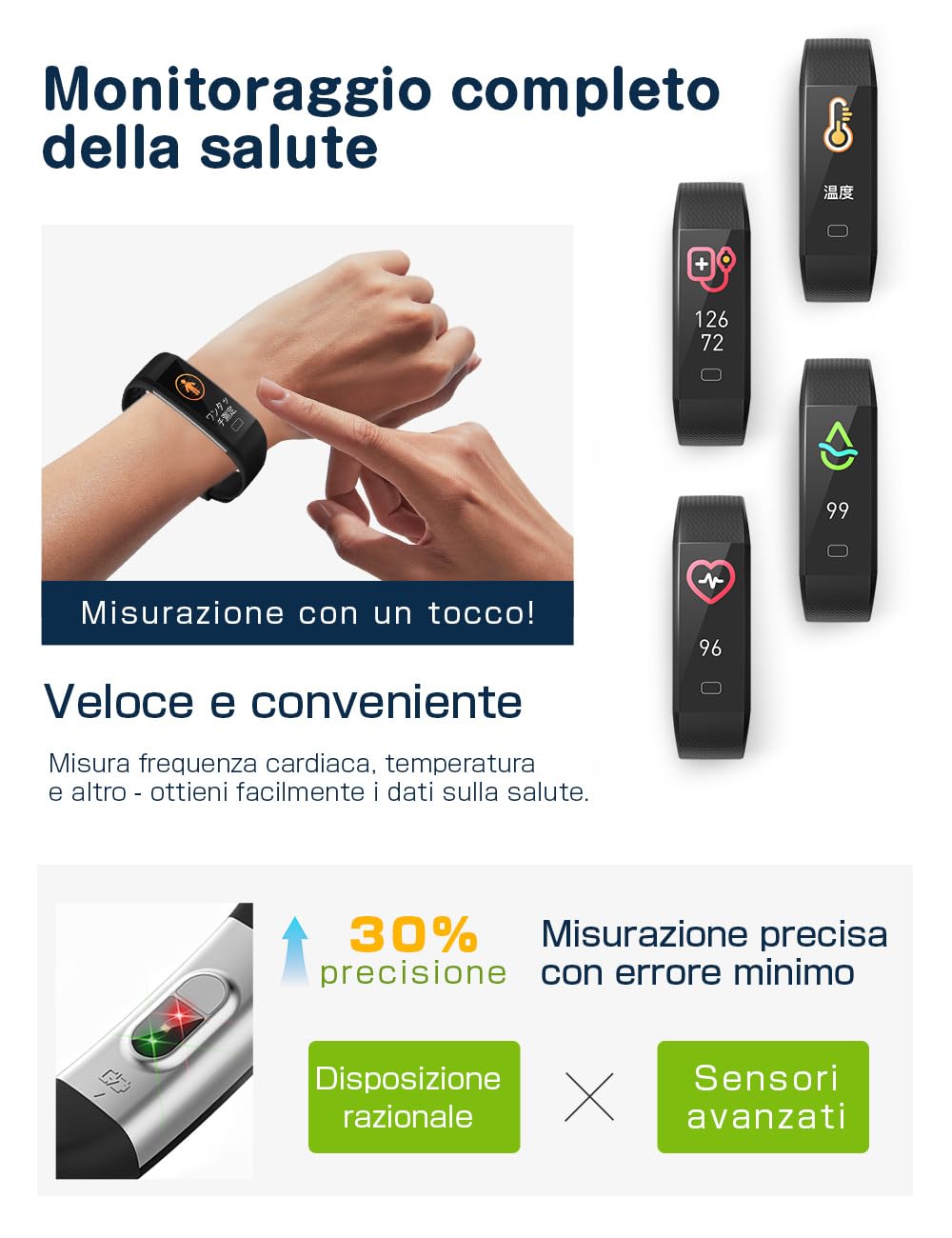 SLuB Smartwatch Modalità Multi-Sport Monitoraggio Attività Registrazione Sonno Notifiche Allarme Sedentarietà Full Touchscreen IP68 Impermeabile Con Per iPhone/Android(Viola).