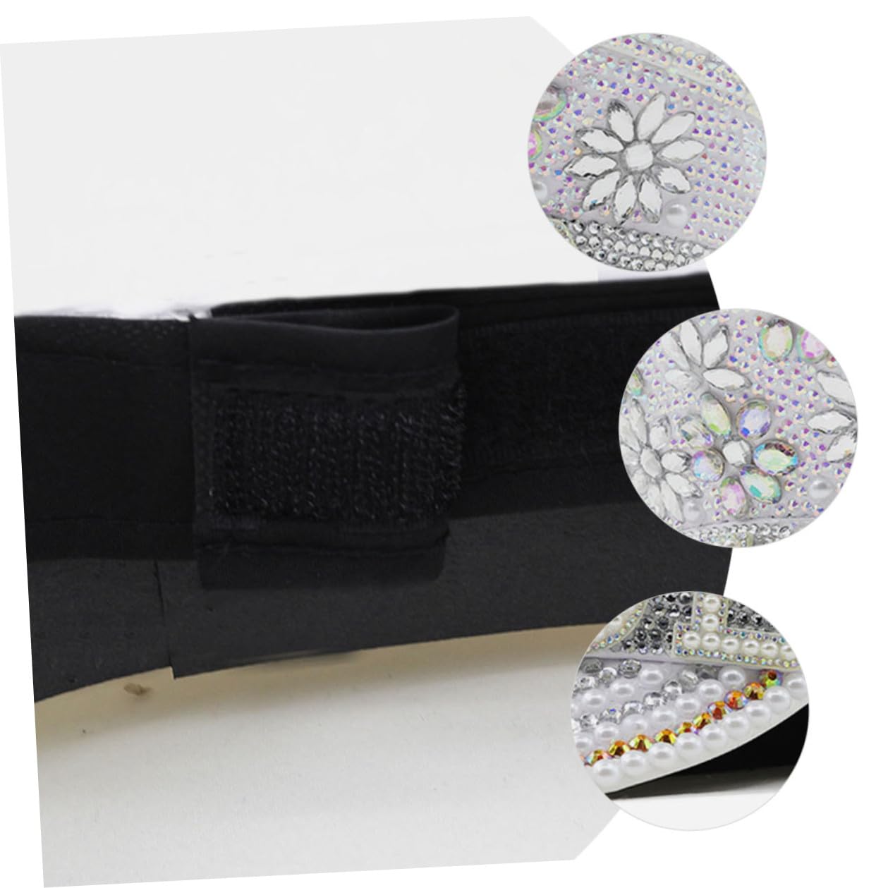 NUOBESTY Sombrero de Novia Color Claro Gemas de Imitación, Talla Única Ajustable, Estilo Capitán para Despedidas de Soltera y Bodas, Accesorio Brillante para Fiesta y Fotografía