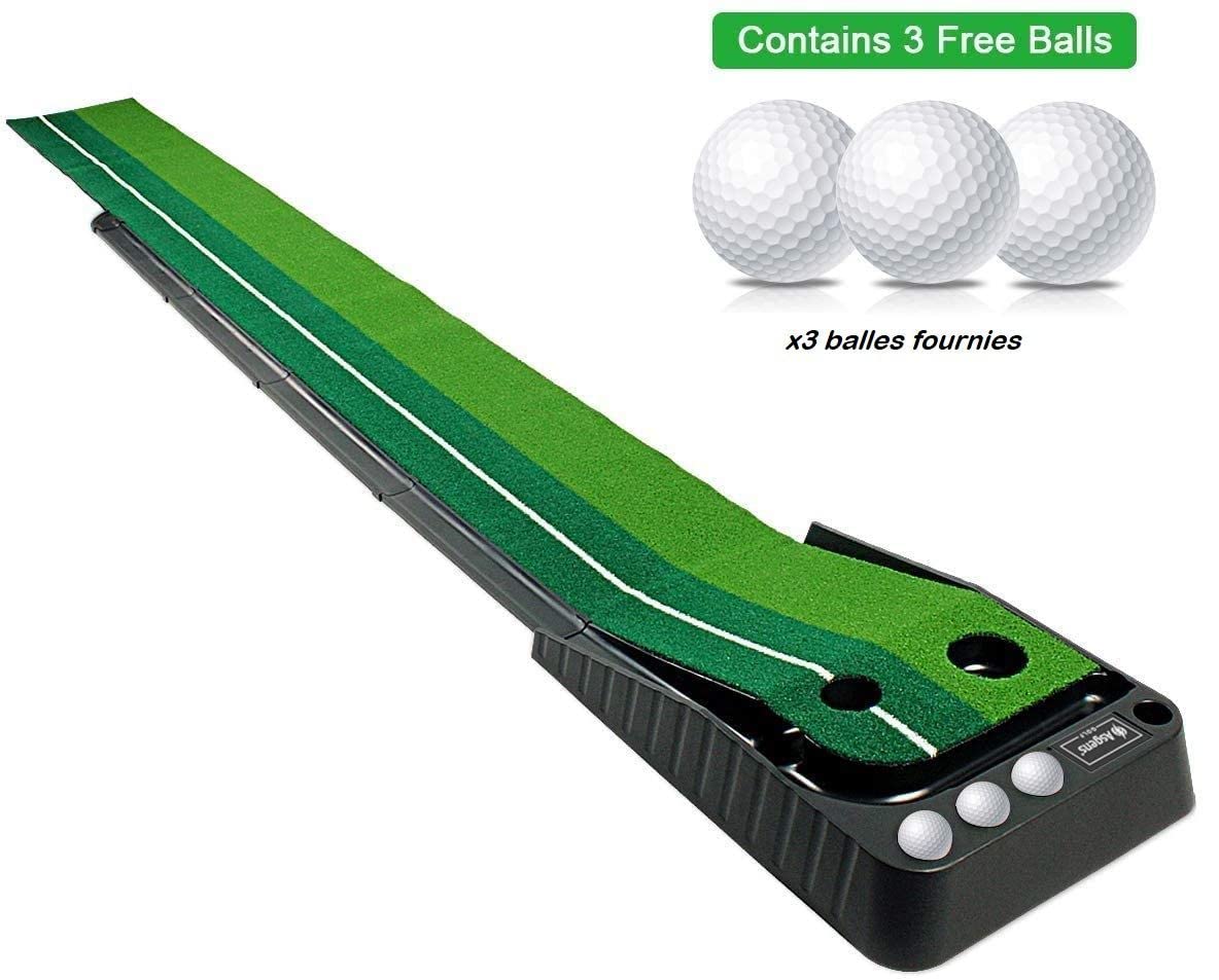 KLEA Tapis d'entrainement de Golf Golf Putting Auto Return