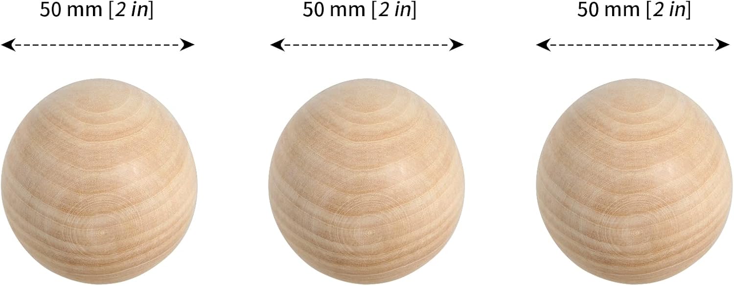 MANCHAP 30 PCS 2 Inch Wooden Ball, Unfinished Wood Balls, Natural Wood Spheres No Hole for Crafts, DIY Projects and Decoration - Image 2